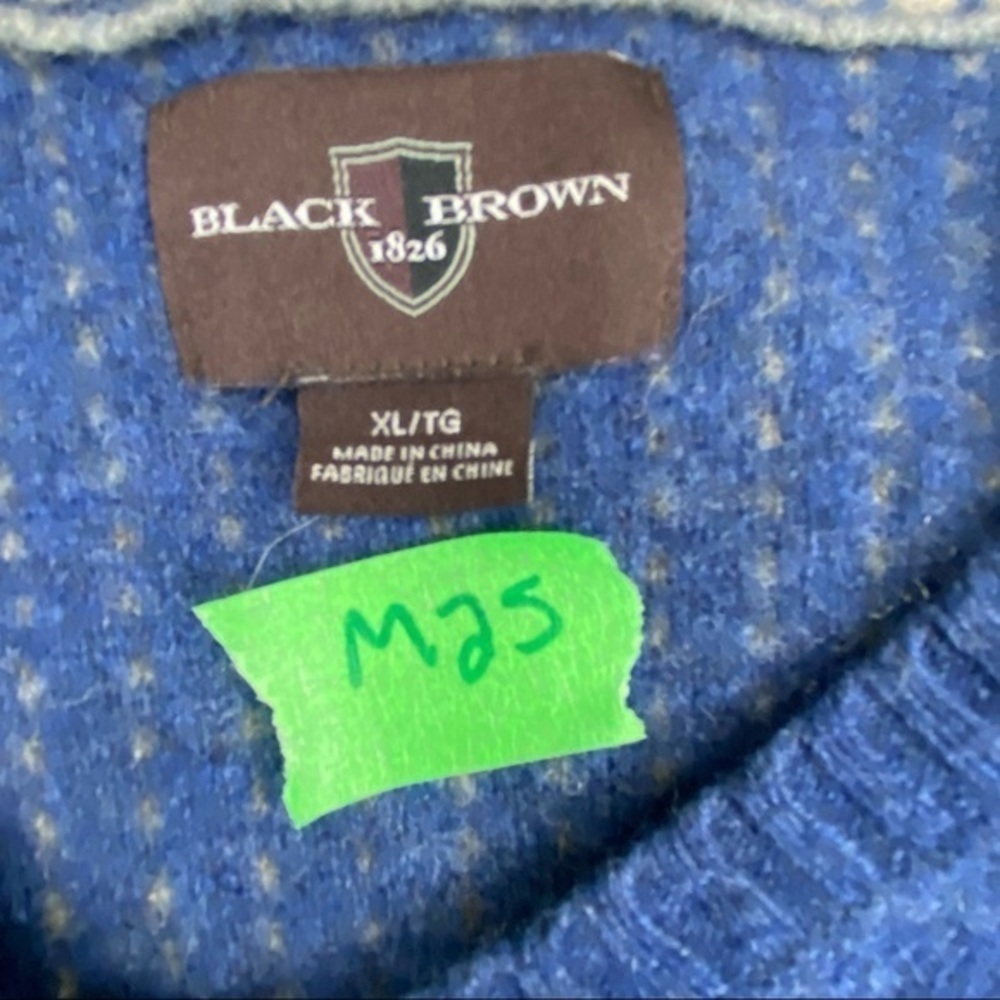 Lambswool Sweater Black Brown - Picture 3 of 7
